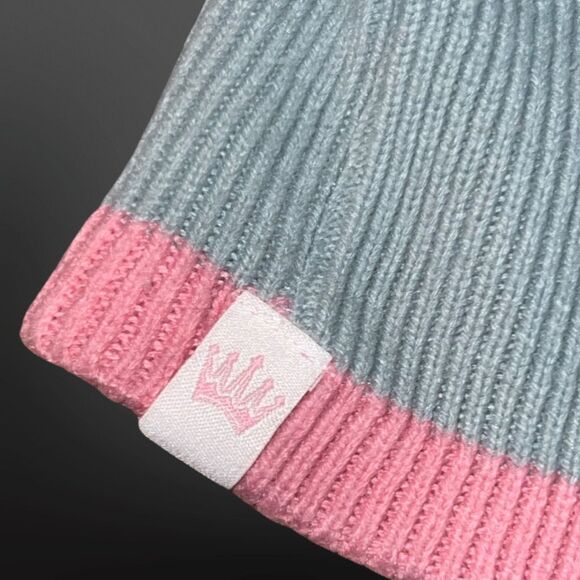 Unisex Minnesota Pink Gray Knit Beanie One Size - Picture 4 of 5